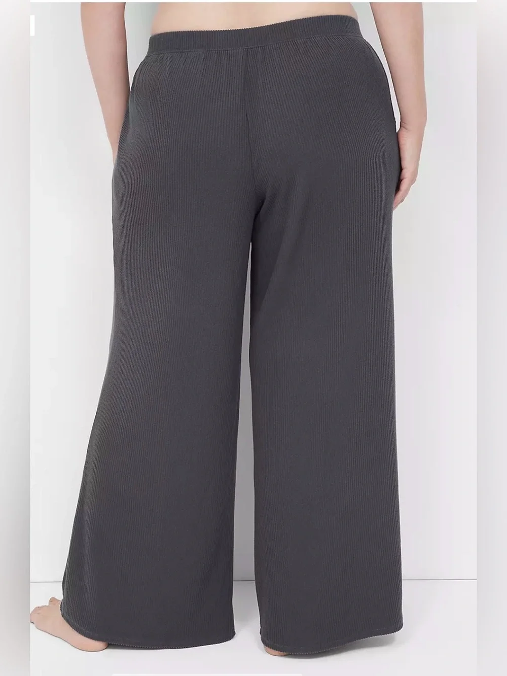 Brushed Rib Wide Leg Sleep Pant